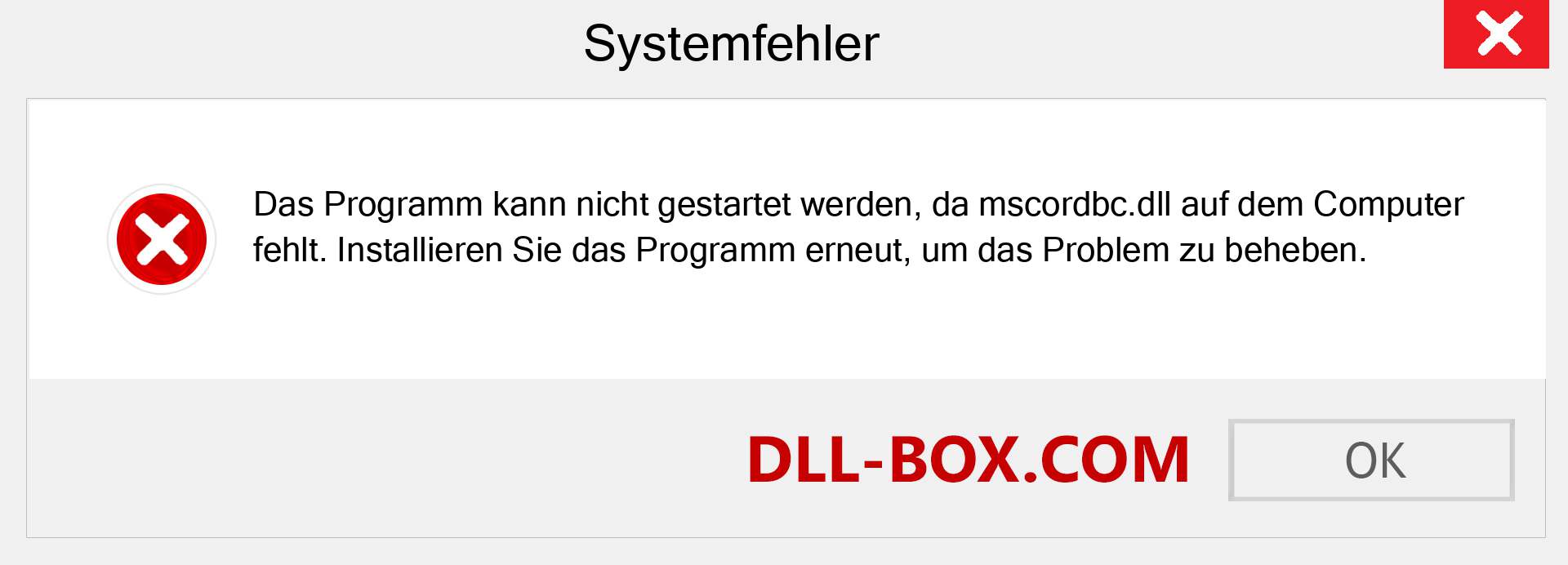 mscordbc.dll-Datei fehlt?. Download für Windows 7, 8, 10 - Fix mscordbc dll Missing Error unter Windows, Fotos, Bildern