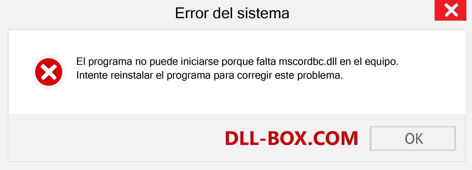 ¿Falta el archivo mscordbc.dll ?. Descargar para Windows 7, 8, 10 - Corregir mscordbc dll Missing Error en Windows, fotos, imágenes