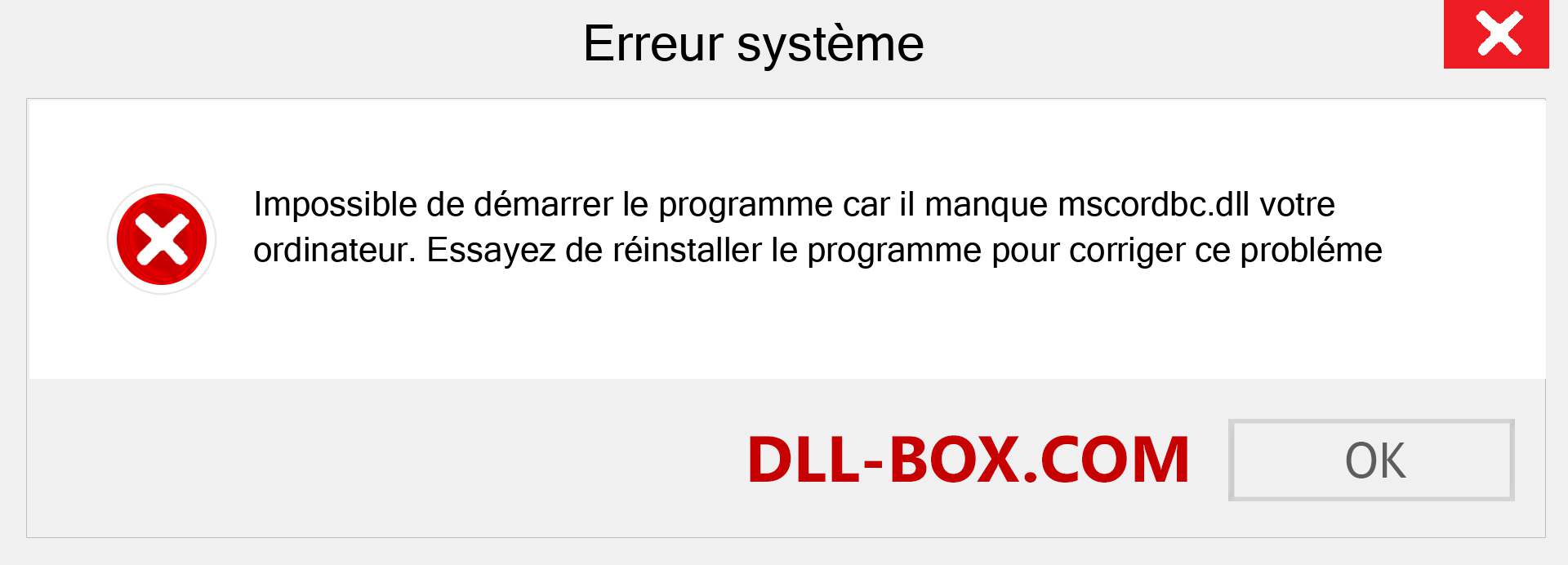 Le fichier mscordbc.dll est manquant ?. Télécharger pour Windows 7, 8, 10 - Correction de l'erreur manquante mscordbc dll sur Windows, photos, images